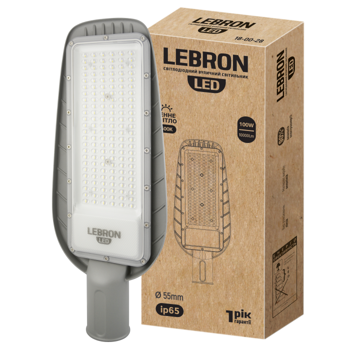LED світильник LEBRON L-LSL, консольний, 50W, 6500K, 5000Lm, 85-265V